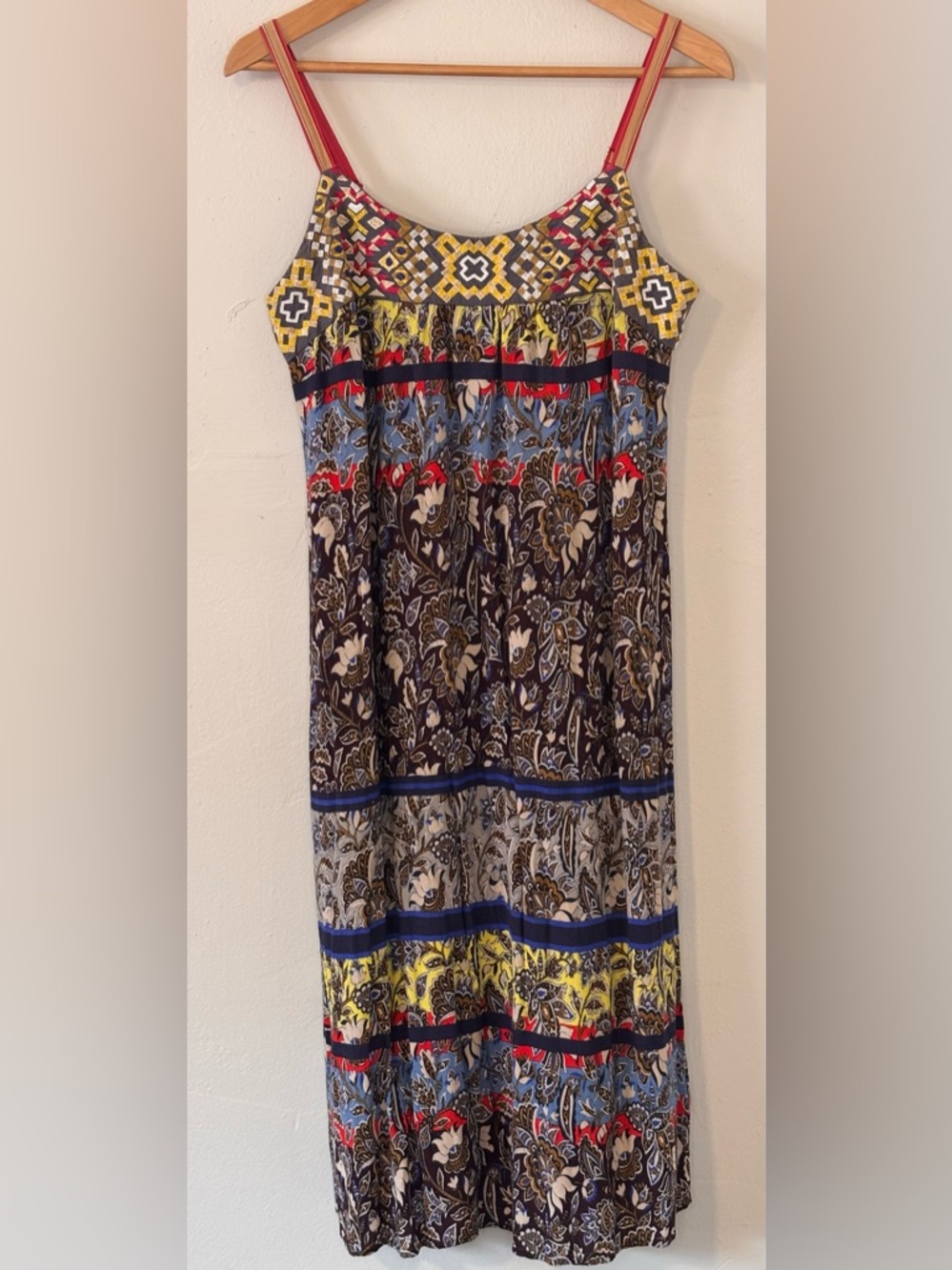 Anthropologie One September Cosima Embroidered Bodice Midi Dress Sz Small - Picture 5 of 12